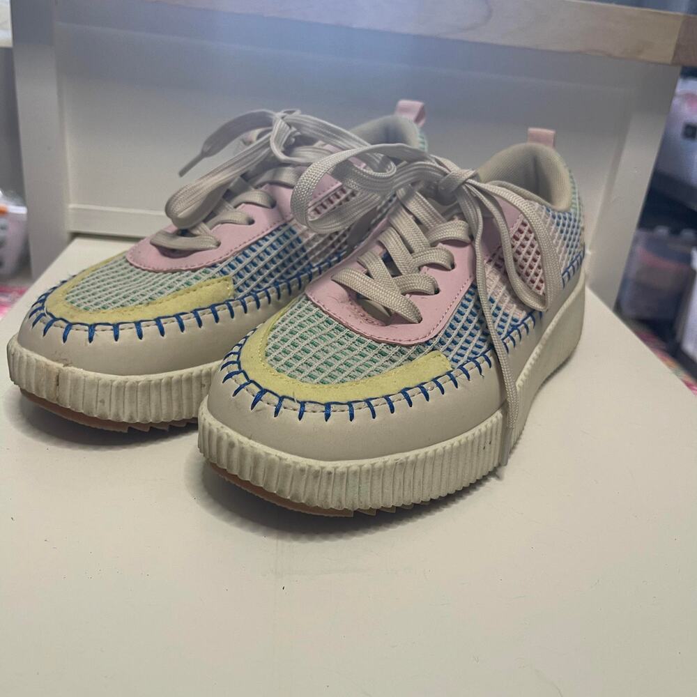 La Sheelah Platform Patchwork Pastel Fashion Snea… - image 3